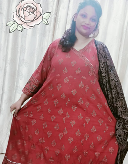 LONG ANRKLI FROCK with DUPATTA