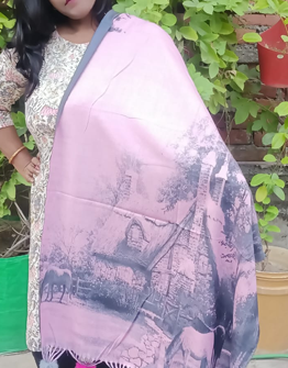 Warm and classy digital print girlish stole